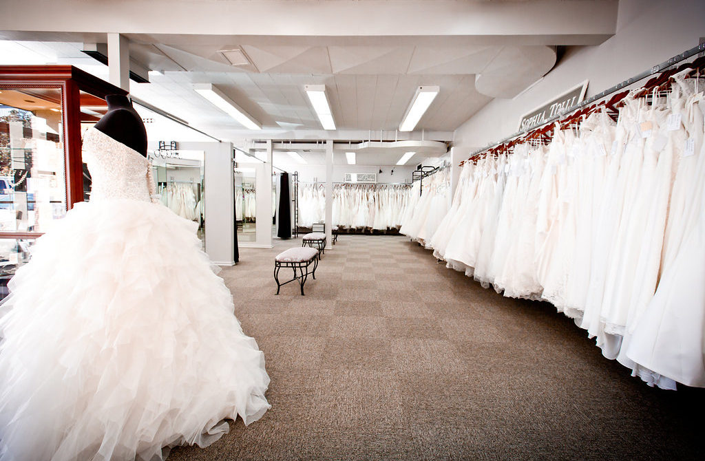 Luz has a great selection of wedding gowns and a very breathable, open store layout.
